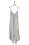 Renee C Jersey Tank Jumpsuit In Heather Grey