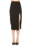 ALEXIA ADMOR ZAYLA RUCHED PENCIL SKIRT