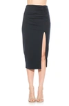 Alexia Admor Zayla Ruched Pencil Skirt In Navy