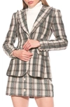 Alexia Admor Raya Classic Tweed Two-button Blazer In Brown Multi