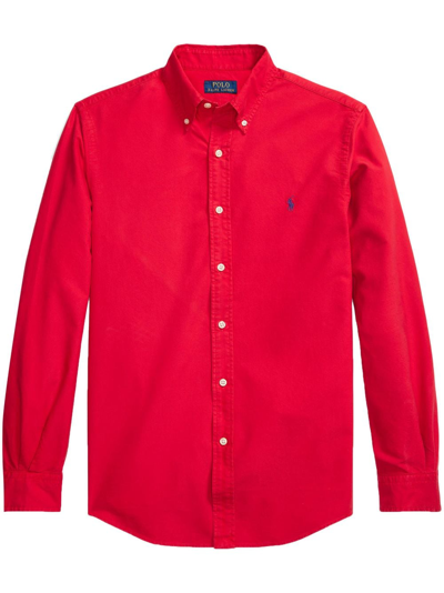Polo Ralph Lauren Polo Pony Cotton Shirt In Red