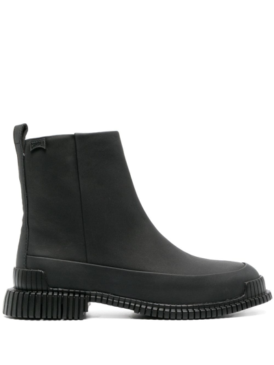 Camper Pix Ankle Leather Boots In Black