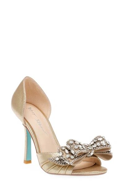 Betsey Johnson Landin Sandal In Gold