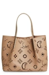 Christian Louboutin Cabarock Small Loubinthesky Perforated Tote Bag In Roca/ Roca