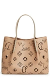 Christian Louboutin Cabarock Small Loubinthesky Perforated Tote Bag In Roca