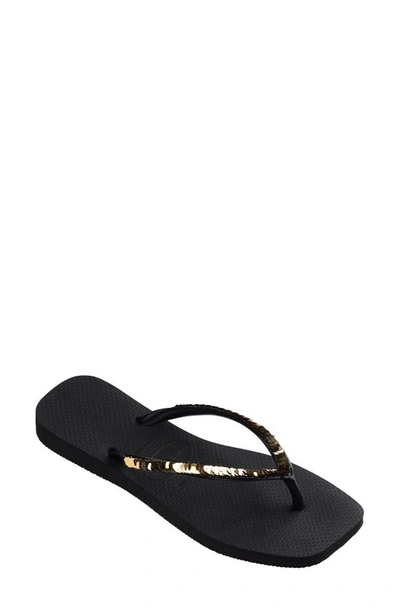 Havaianas Slim Sequin Flip-flop In Black