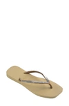 Havaianas Slim Sequin Flip-flop In Sand Grey