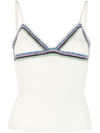 Chloé Top Mit V-ausschnitt In White