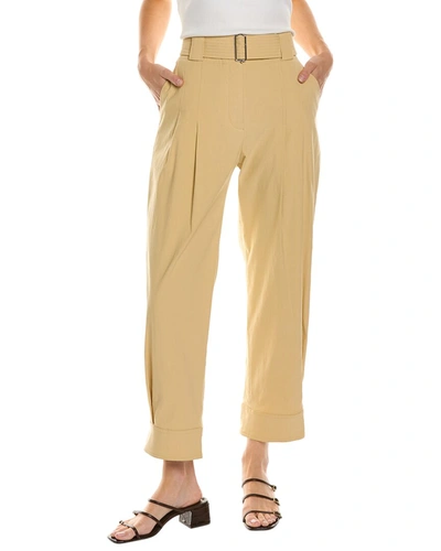 A.l.c Darcy Pleated Crop Pants In Brown