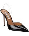 Aquazzura V Plexi 90mm Slingback Pumps In Black