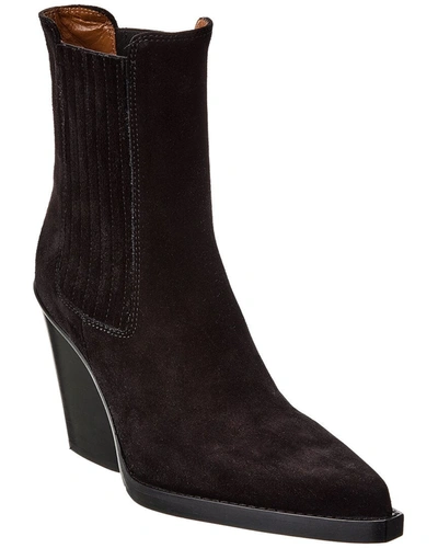 Paris Texas 100mm Dallas Suede Ankle Boots In Black