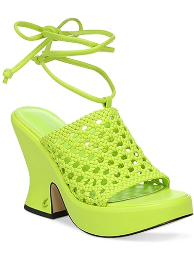 Circus By Sam Edelman Paislie Womens Woven Open Toe Platform Sandals In Green