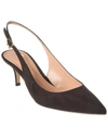 GIANVITO ROSSI RIBBON SLING SUEDE PUMP