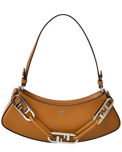 Fendi O'lock Swing Zipped Shoulder Bag In Brown