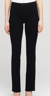 L AGENCE ORIANA HIGH RISE STRAIGHT LEG JEANS IN BLACK