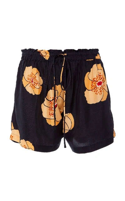 ACLER ANTOL SHORT IN BLACK FLORAL