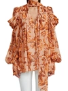 ACLER Swansea Blouse In Peach Floral