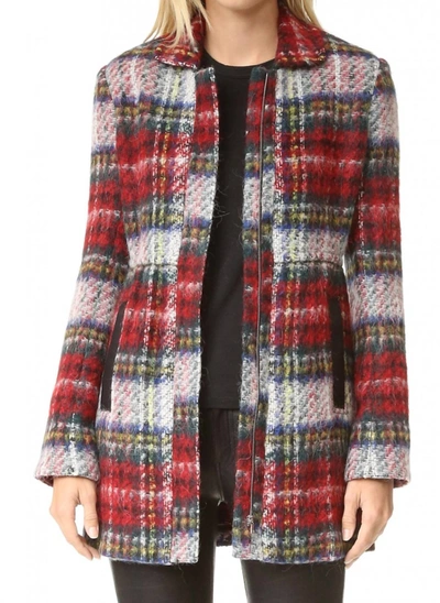 L Agence Martine Zip-front Coat In Multi