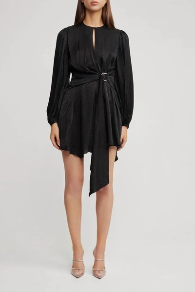 Acler Kelton Puff-sleeve Dress In Black