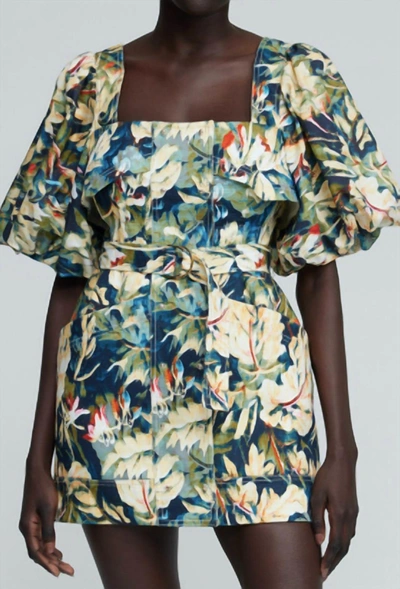 Acler Lovell Dress In Moody Floral In Multi