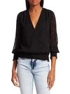L AGENCE DULCE STAR CROSS-FRONT TOP IN BLACK