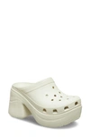 Crocs Siren Clog Rubber Mules With Heel In Neutral