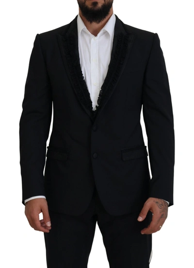 Dolce & Gabbana Black Martini Slim Fit Jacket Blazer