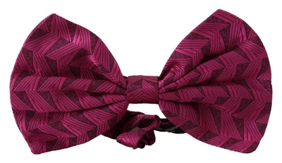 Dolce & Gabbana Elegant Pink Silk Bow Men's Tie