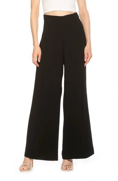 ALEXIA ADMOR ELIA HIGH WAIST PLEAT WIDE LEG PANTS