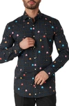 OPPOSUITS PAC-MAN BUTTON-UP SHIRT