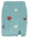 TWINSET EMBROIDERY SKIRT SKIRTS LIGHT BLUE