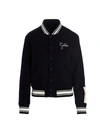 GOLDEN GOOSE LOGO VIRGIN WOOL BOMBER JACKET