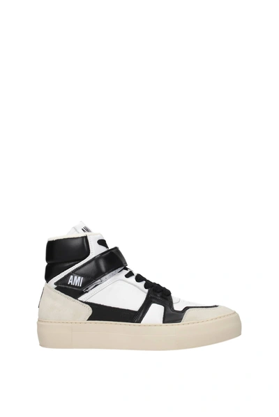 Ami Alexandre Mattiussi Logo Hi-top Snakers In White