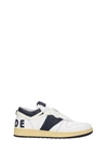 Rhude Rhecess Leather Sneakers In  White