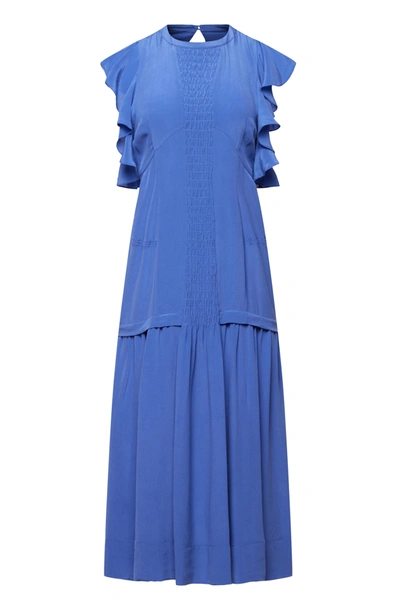 joie blue silk dress Joie Kat Silk Dress – DGFOutlet
