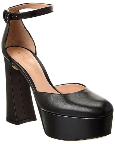 Gianvito Rossi Holly Leather D'orsay In Black