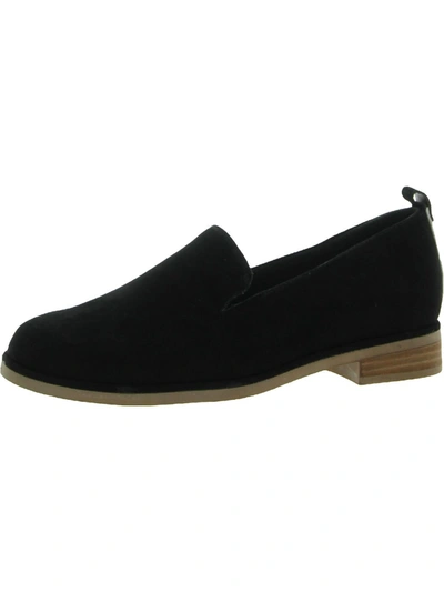 Dr. Scholl's Shoes Avenue Lux Womens Suede Slip On Loafers In Black