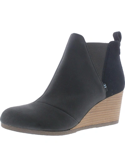 TOMS KELSEY WOMENS LEATHER ANKLE BOOTIES