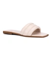 Olivia Miller Indigo Slide Womens Faux Leather Padded Insole Slide Sandals In Brown