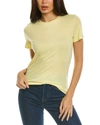 Vince Short-sleeve Cashmere-blend Tee In Yellow