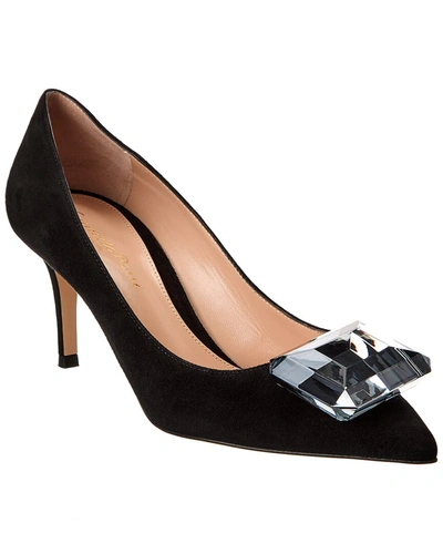 GIANVITO ROSSI JAIPUR 70 SUEDE PUMP