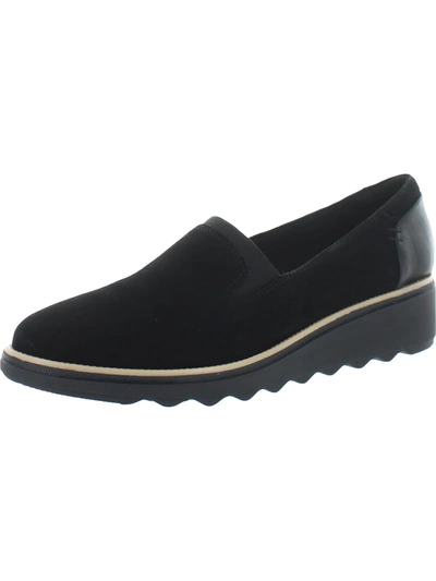 Clarks Sharon Dolly Womens Slip On Loafers In Black