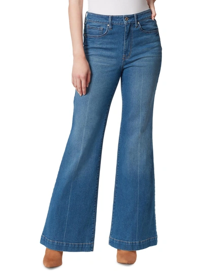 Jessica Simpson Trendy Plus Size True Love Trouser Wide-leg Jeans In Sia