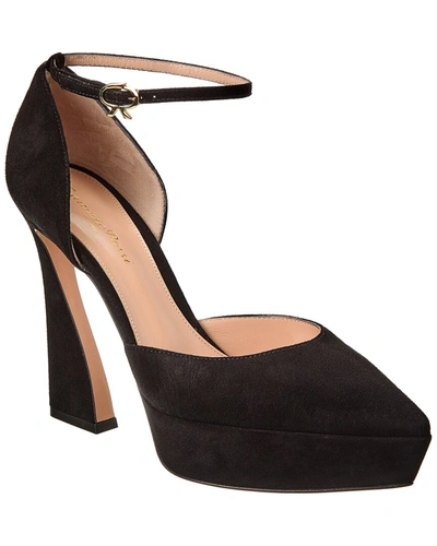 Gianvito Rossi Vertigo Suede Platform Pumps In Black