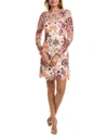 MARCHESA NOTTE FLORAL MINI DRESS