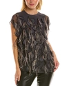 Brunello Cucinelli Petal Silk-blend Top In Multi
