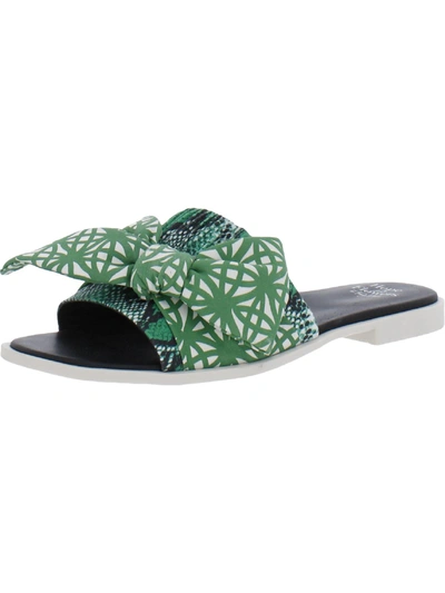 Naturalizer Forsynthia Womens Open Toe Slip On Slide Sandals In Green