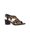 BELLA VITA JODI WOMENS KNIT LEOPARD HEEL SANDALS