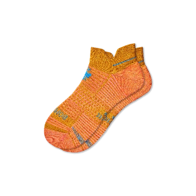 Bombas Lightweight Running Ankle Socks In Butterscotch