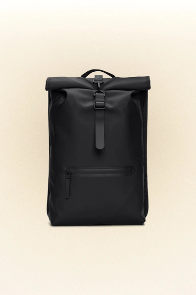 Rains Rolltop Rucksack In Black